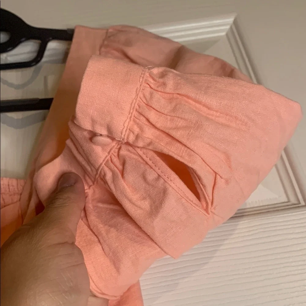 Forever 21 Peach Puff Sleeve Top - Picture 5 of 7